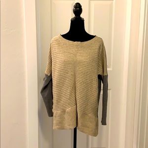 Two toned (grey and tan) sweater